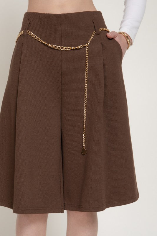 Chain belted culottes
