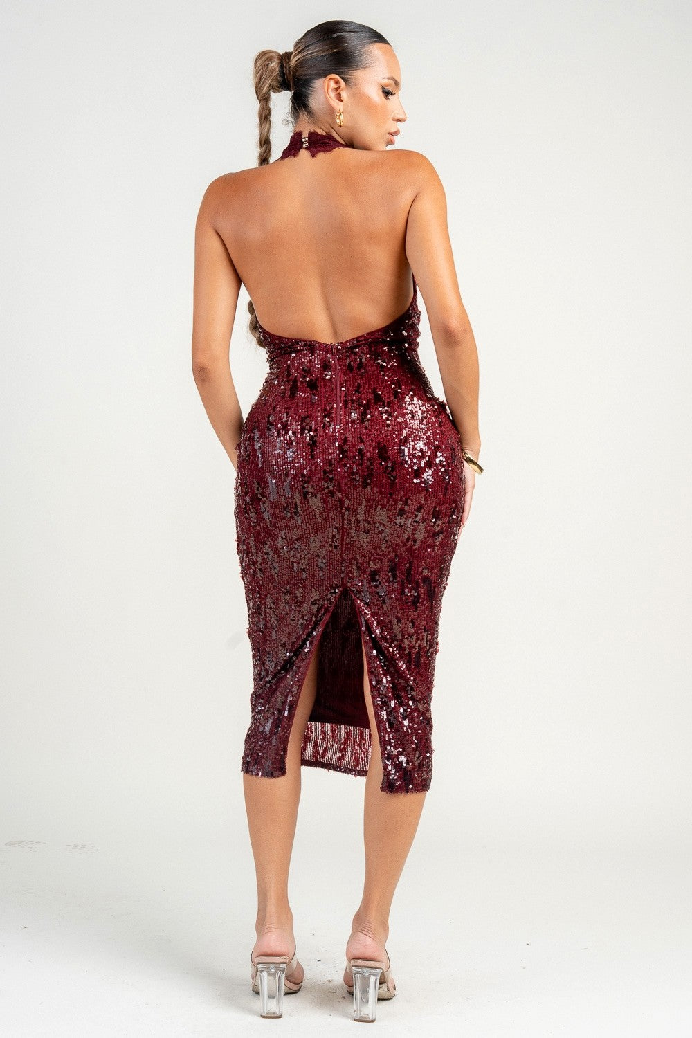 Melanie Sequin Midi Dress