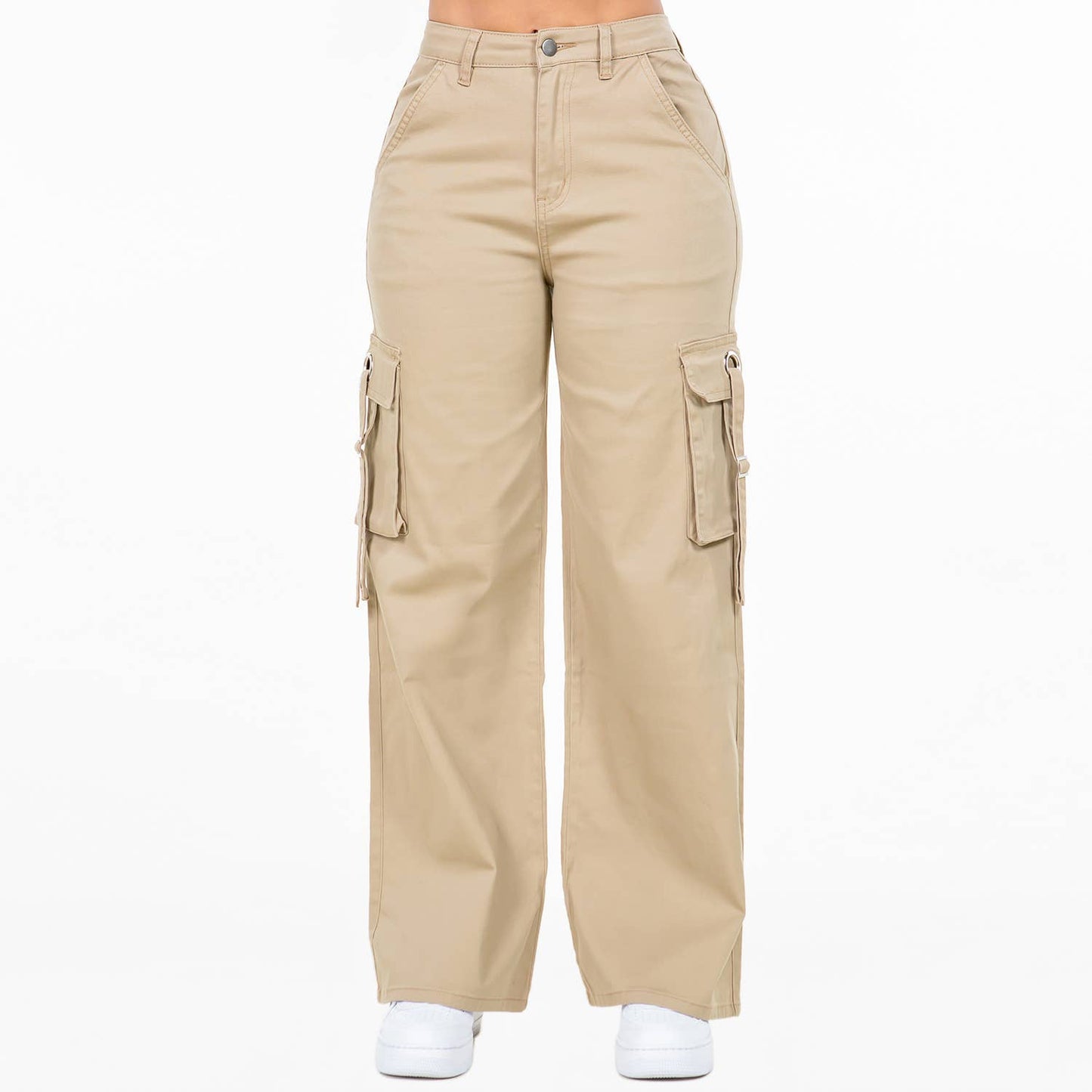 WIDE LEG CARGO POCKET PANTS
