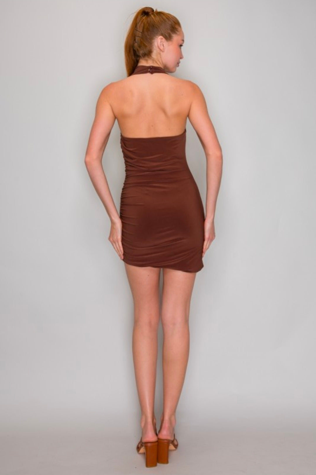 Mariel Brown Mini Dress