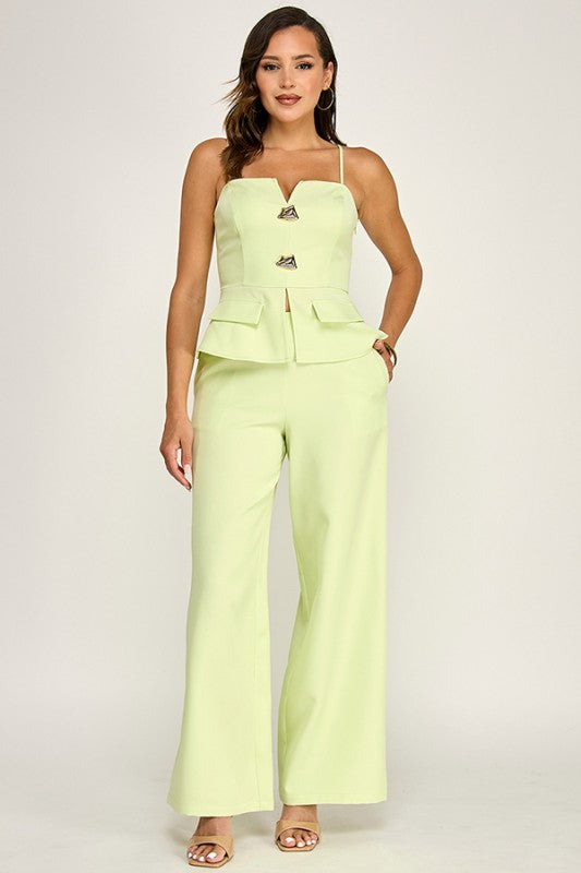 Mint Pants Set