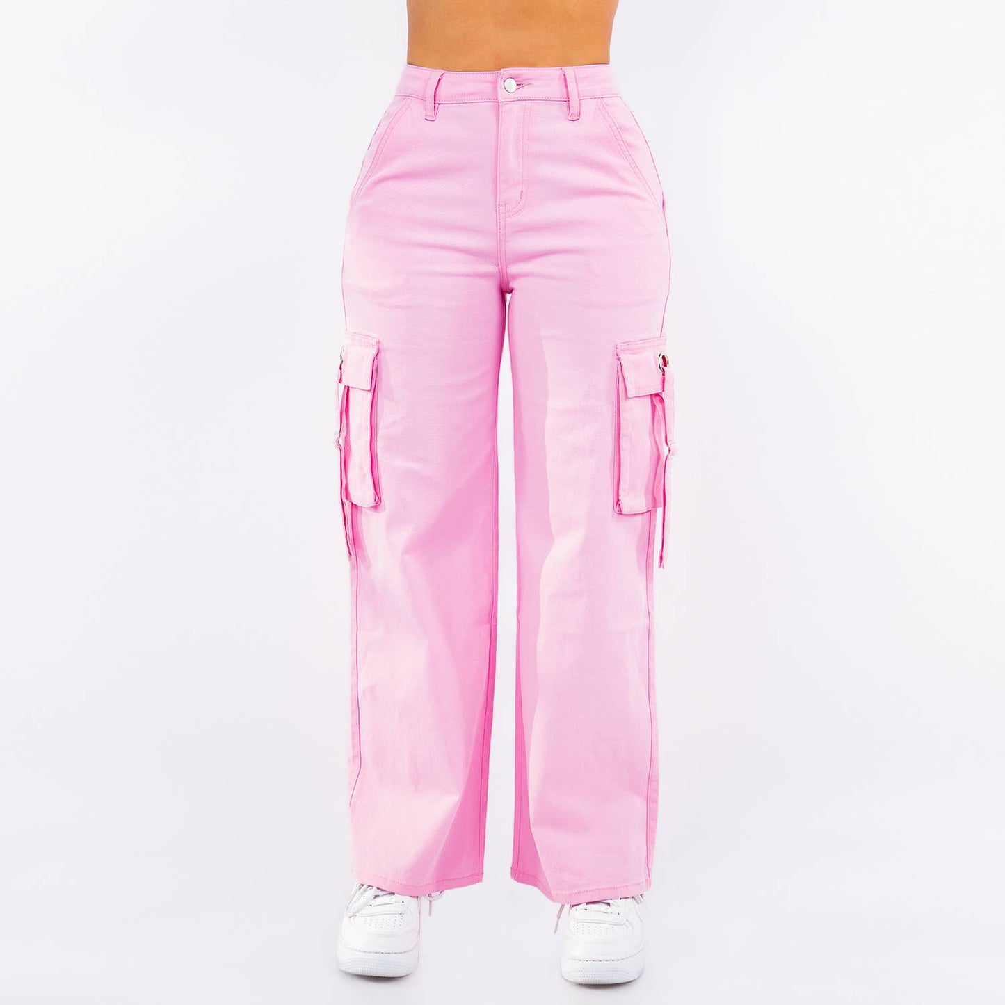 WIDE LEG CARGO POCKET PANTS