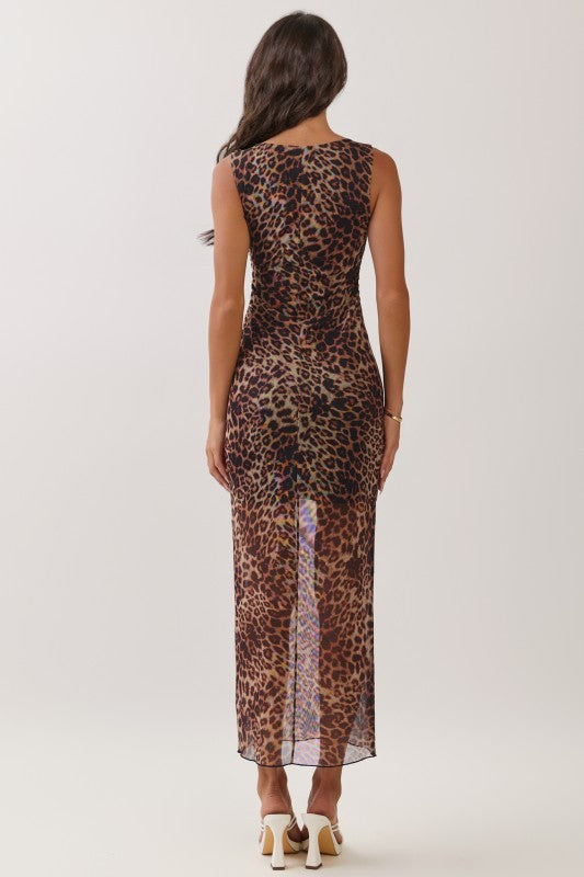 Ori Leopard Midi Dress