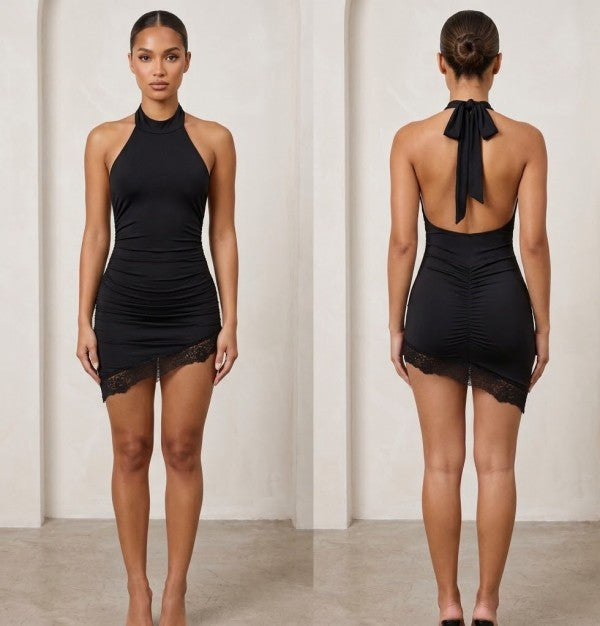 Marianna Lace Trim Party Dress