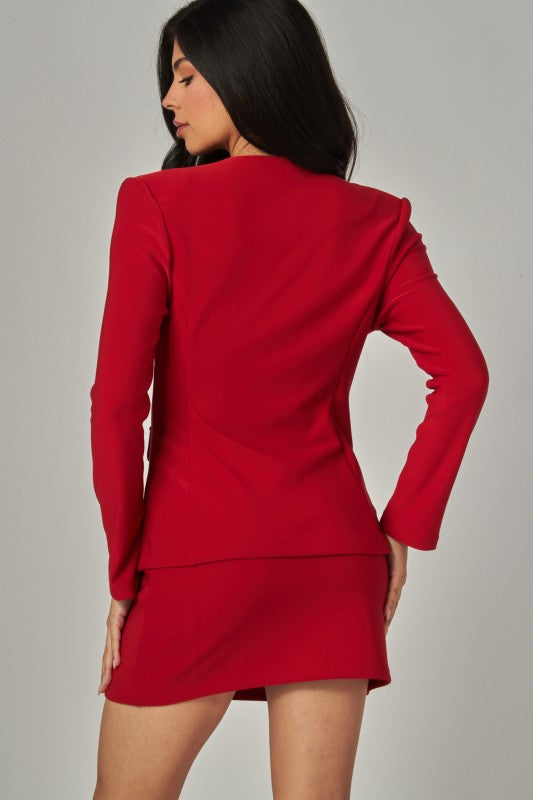Valentina Red Skirt Set
