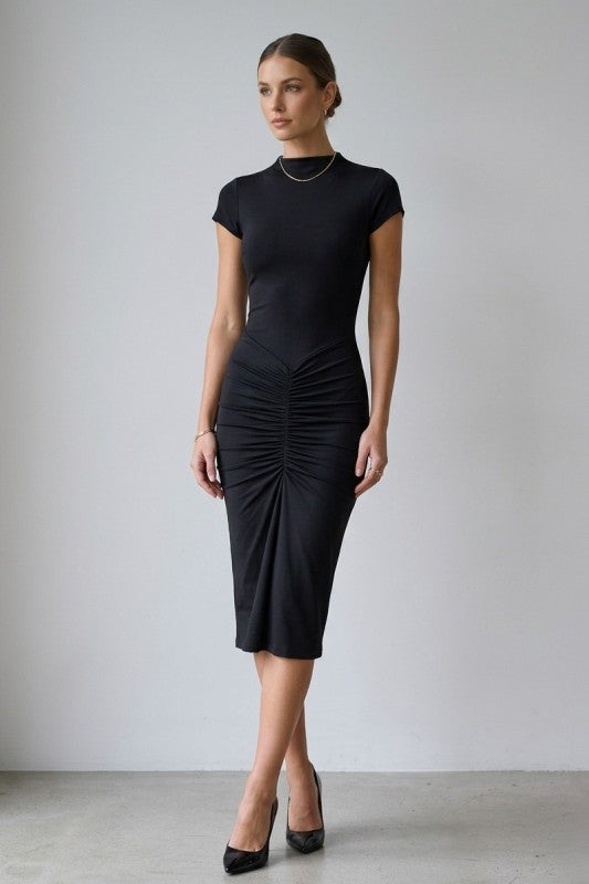 Black Classic Midi Dress
