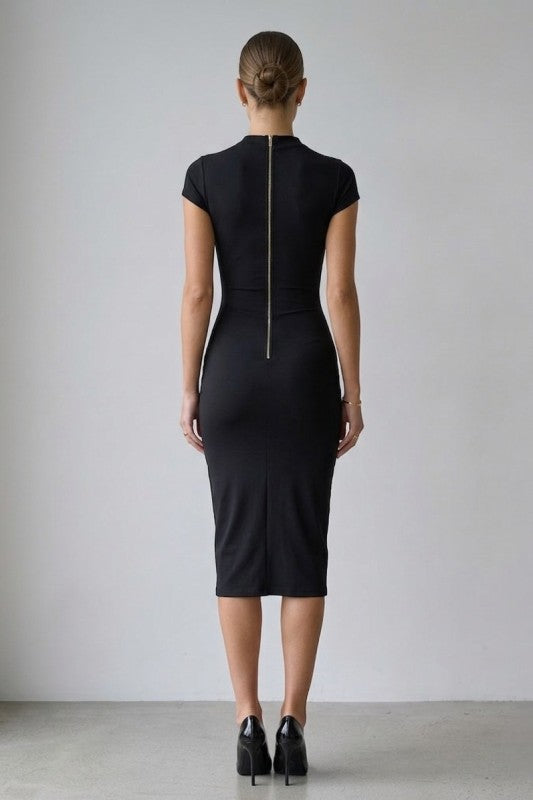 Black Classic Midi Dress