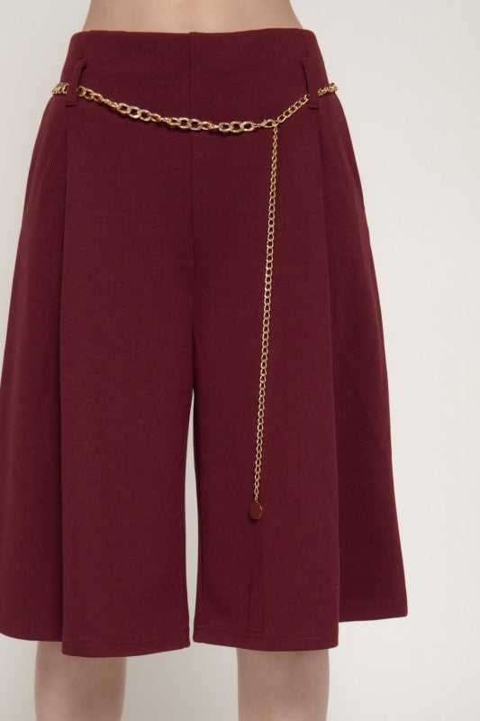 Chain belted culottes