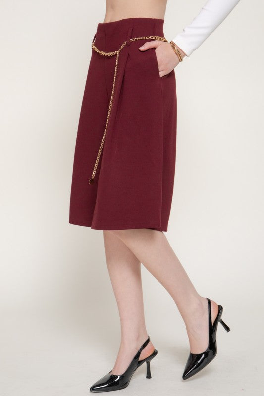Chain belted culottes