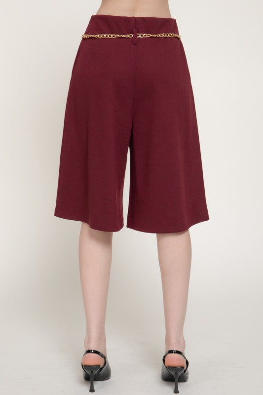 Chain belted culottes