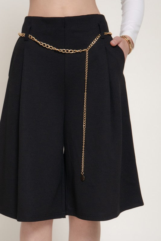 Chain belted culottes