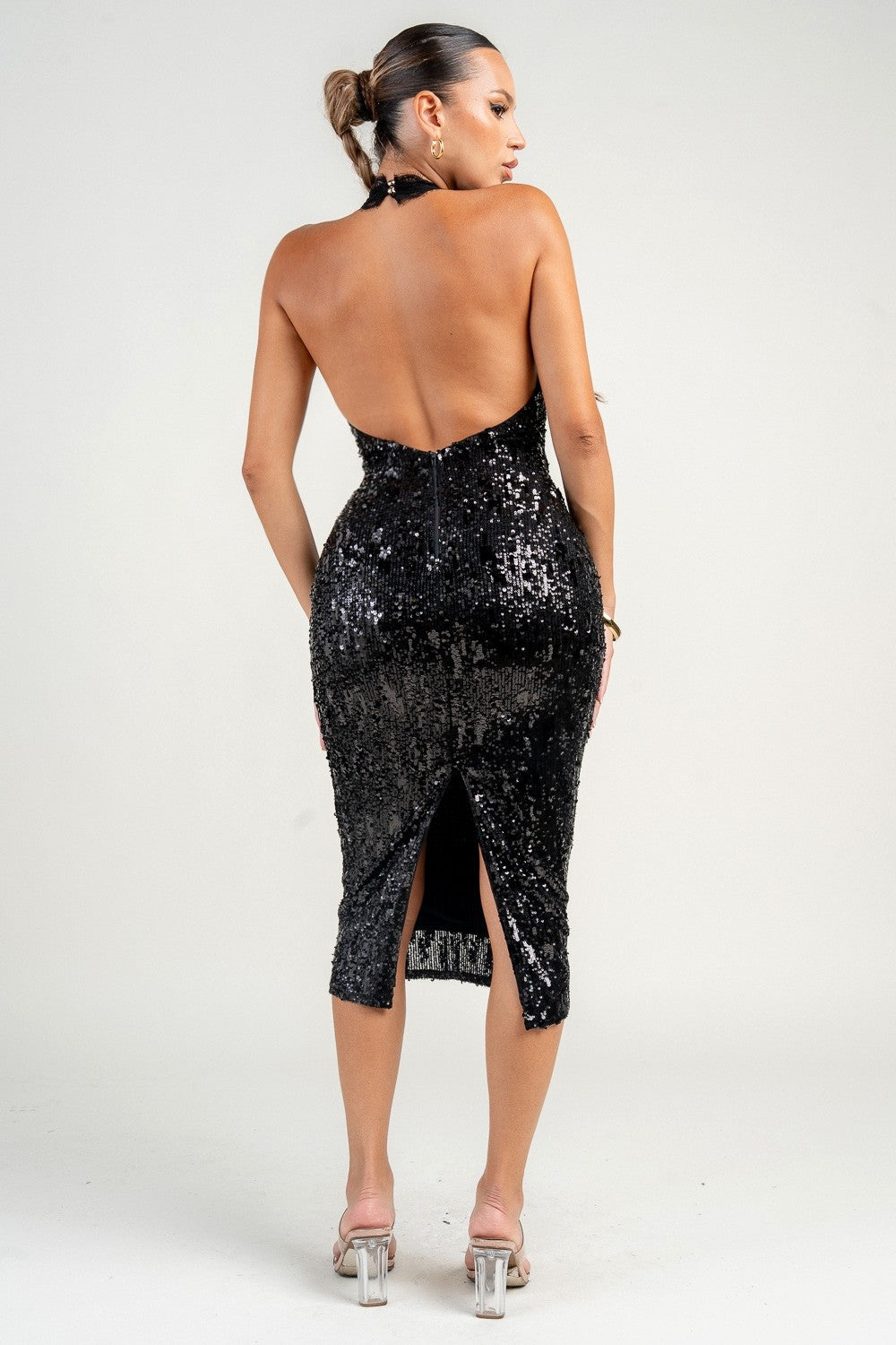 Melanie Sequin Midi Dress