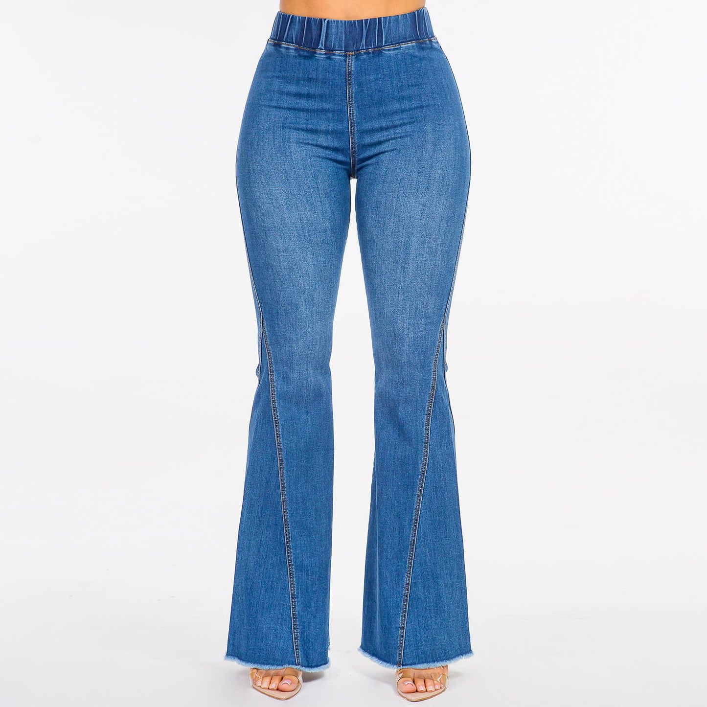 HIGH WAIST CURVY FLARE JEANS