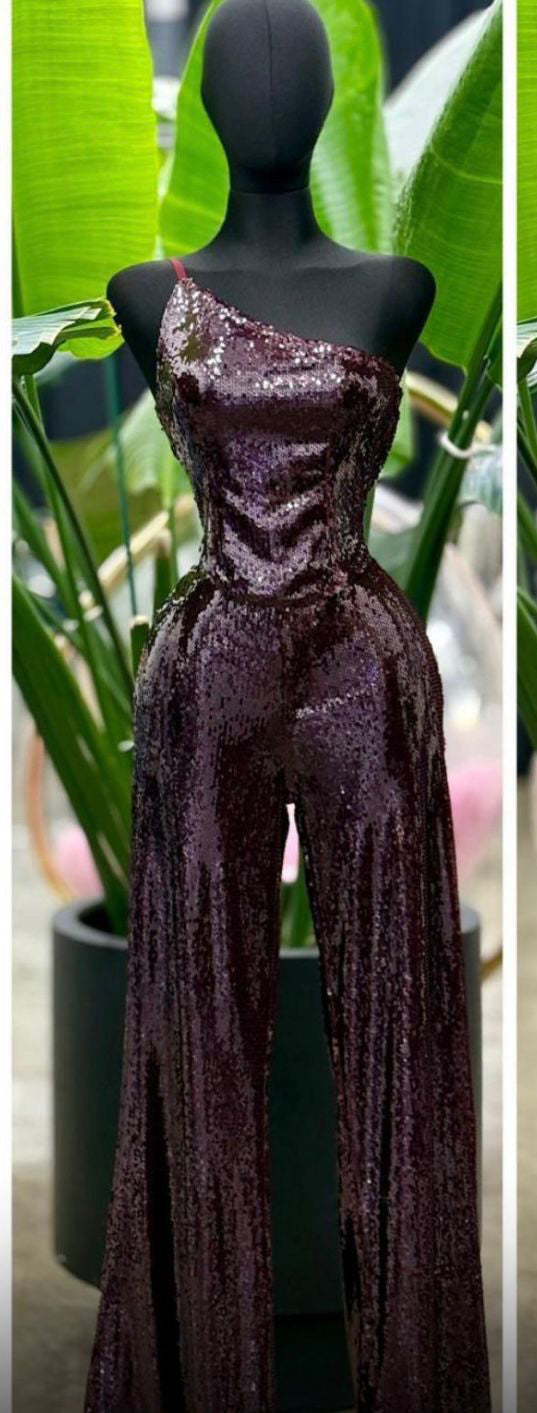 Sequin one shoulder Set