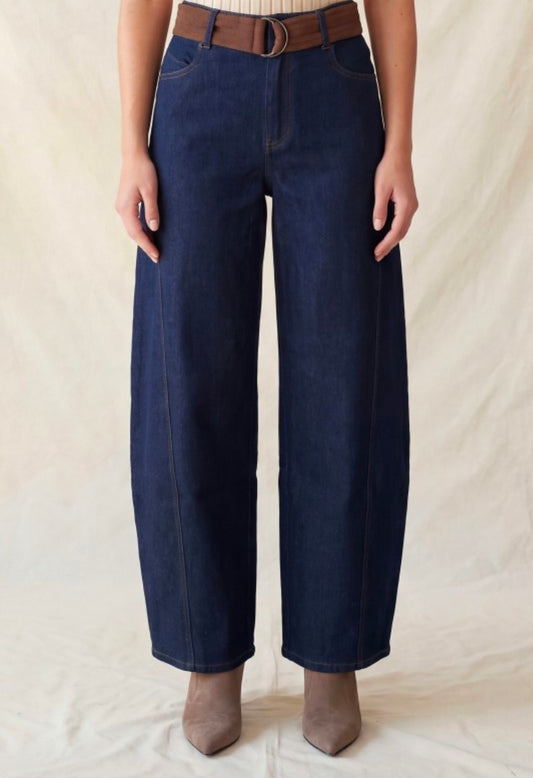 Indigo Barrel Denim Jeans